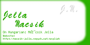 jella macsik business card